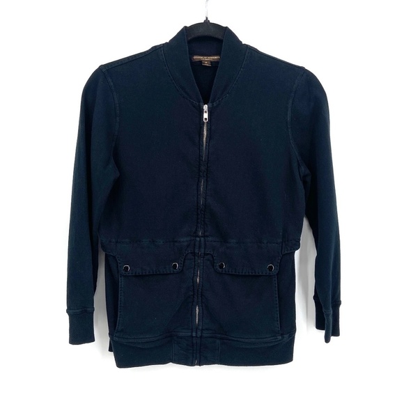 CITIZENS OF HUMANITY Women's Black Zip Up Snap Button Pocket Fleece Lined Jacket - Picture 1 of 7